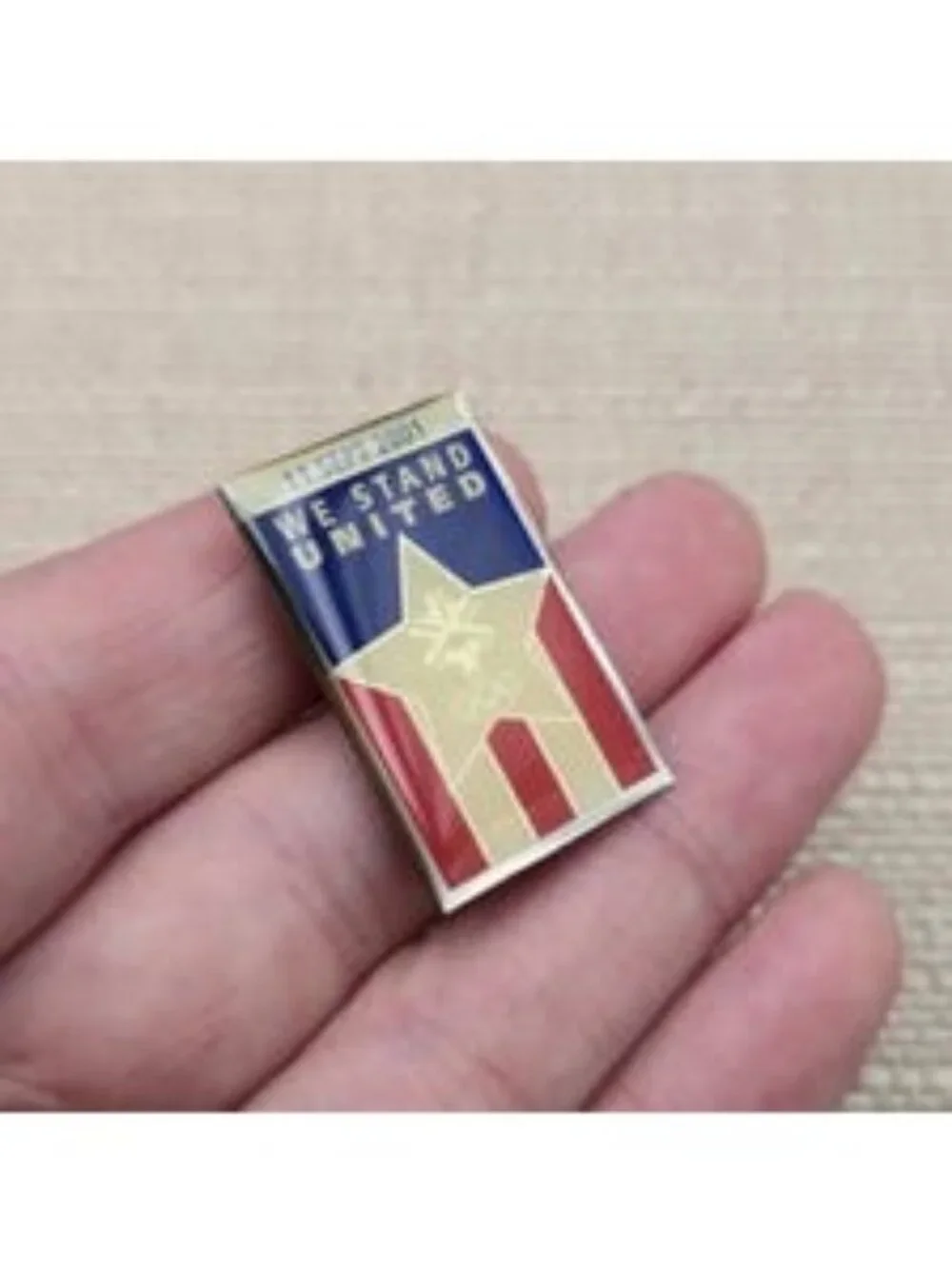 Salt Lake City 2002 Olympics We Stand United 11 Sept 2001 Memorial Pin A8392